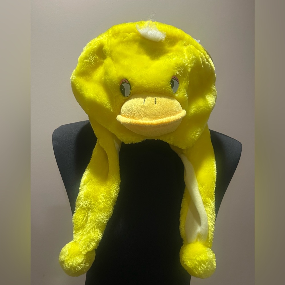 Emmelee for F.C. Bright Yellow Duck Plush Hat